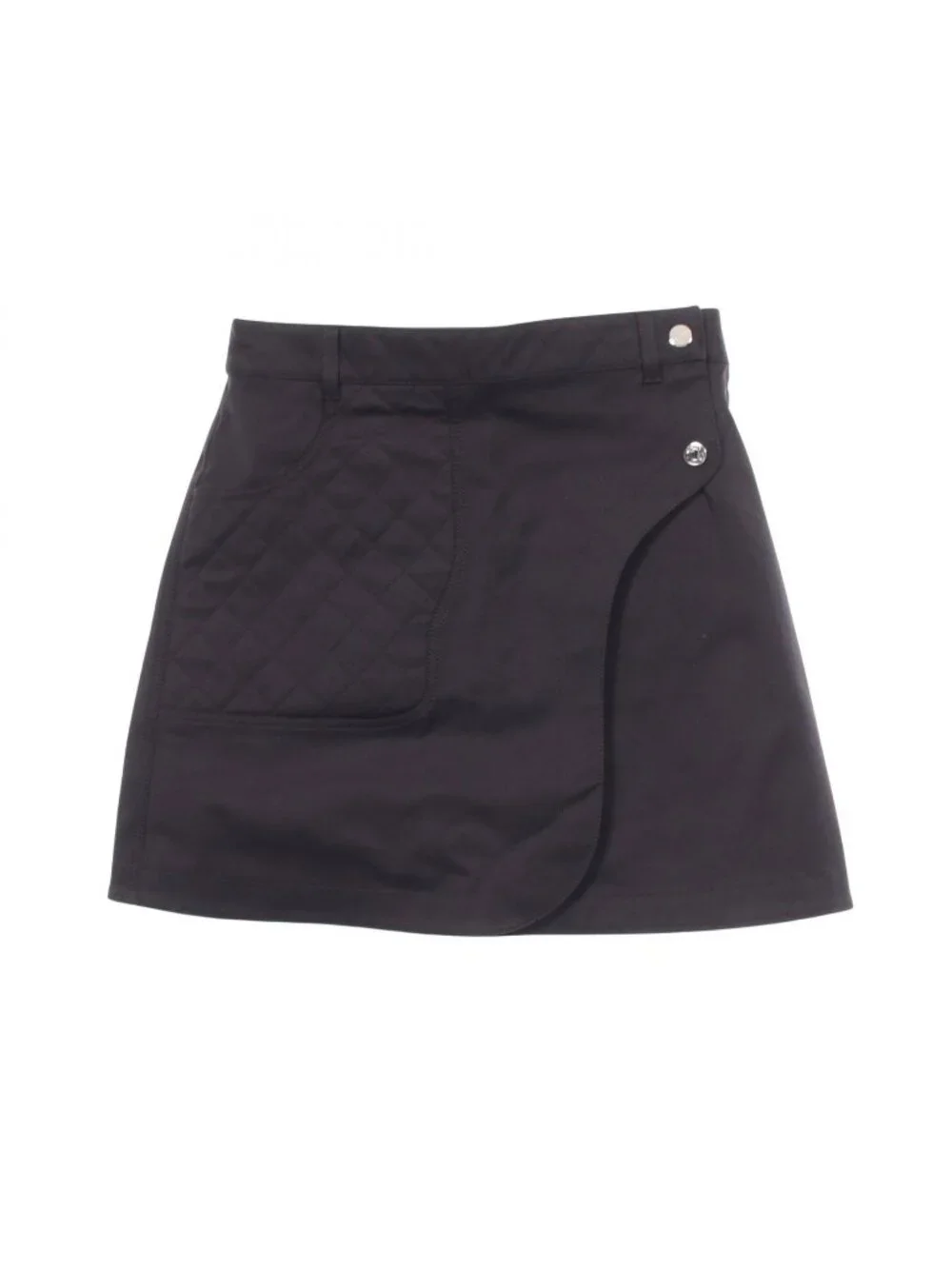 Hermes Skirt Series Button Quilted Mini Cotton